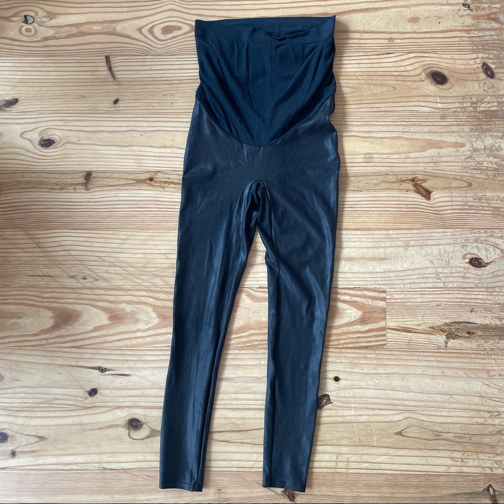 SPANX faux leather maternity leggings
